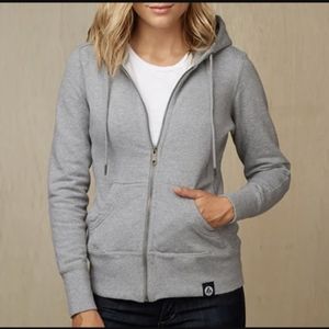 American Giant Gray Zip-Up Hoodie